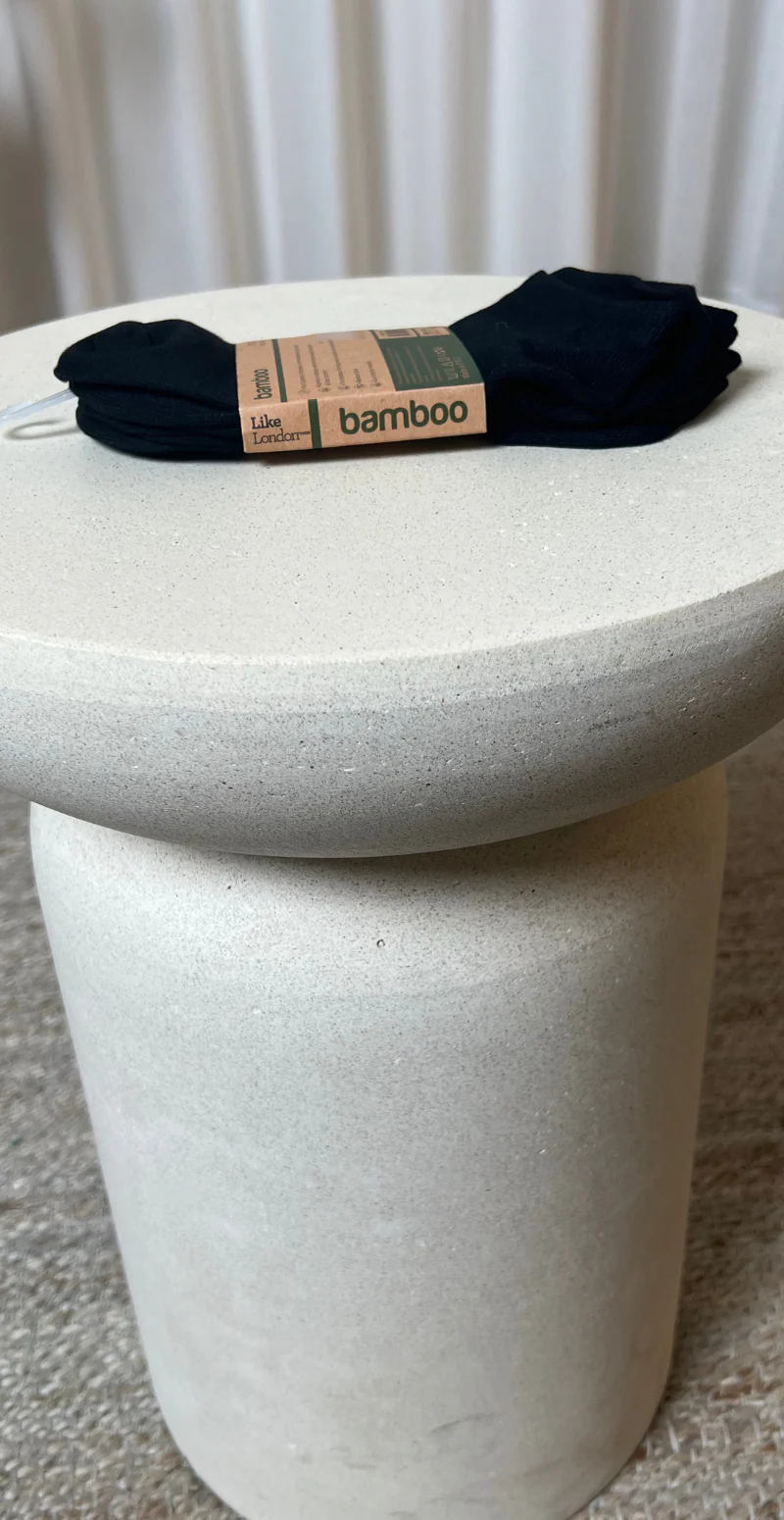 3-pak LikeLondon bambus strømper sort - Image 3