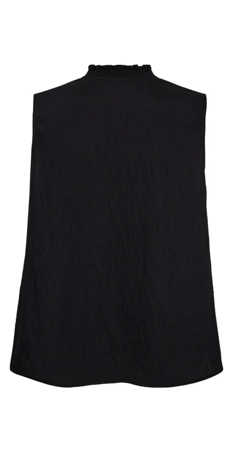 Ally bluse med knapper sort Freequent - Image 2