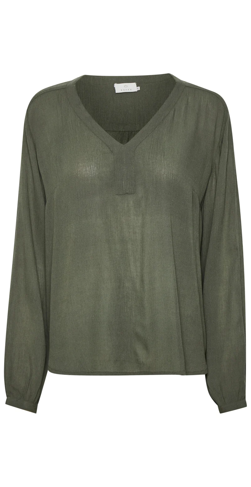 Amber bluse med v-hals grape leaf - Image 3