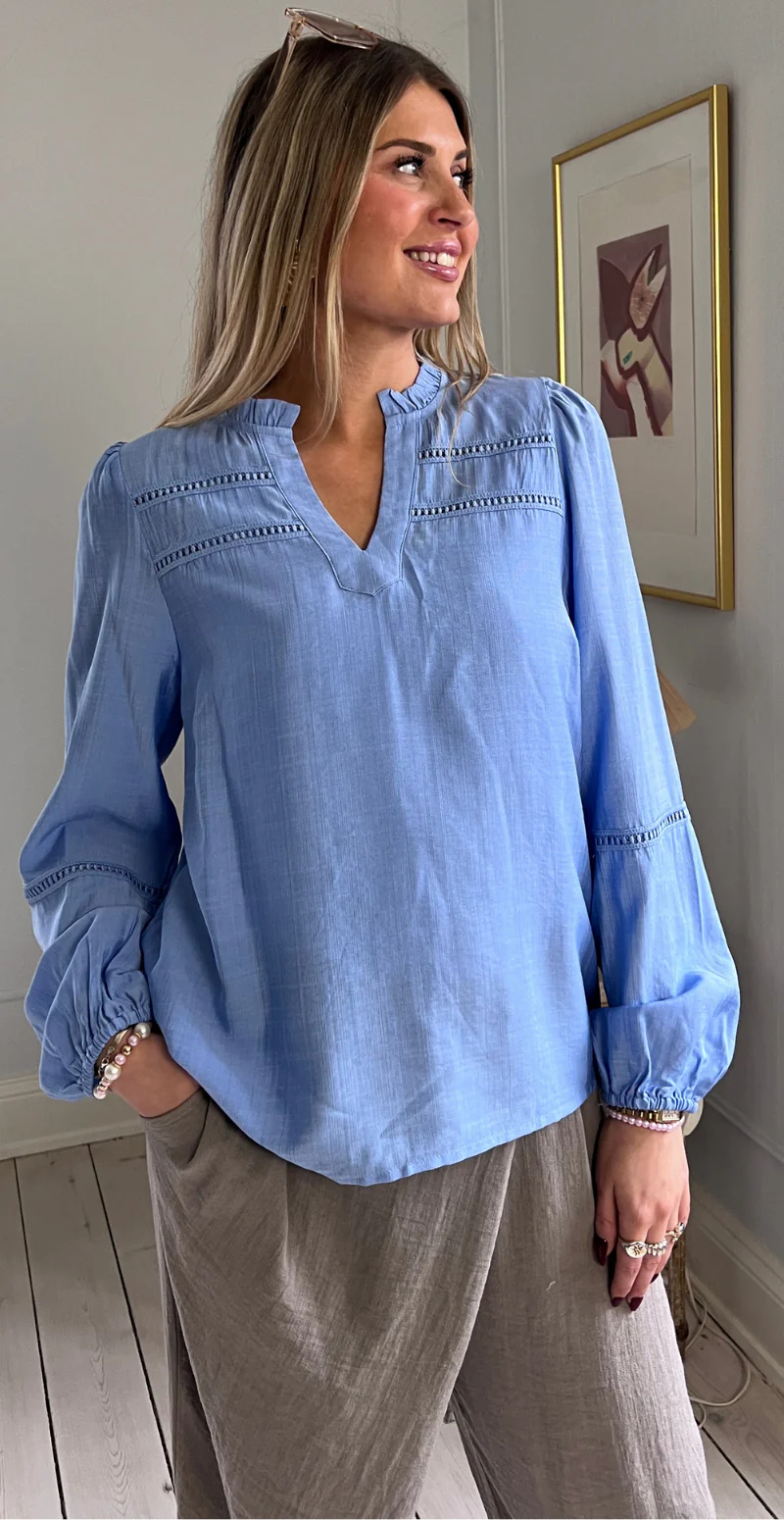 Antina bluse vista blue Freequent - Image 2