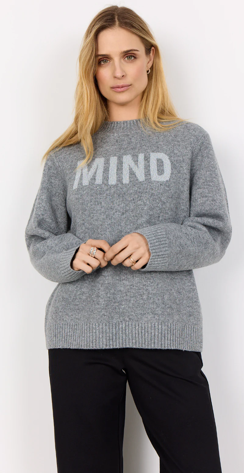 Audrey pullover grå Soyaconcept - Image 3