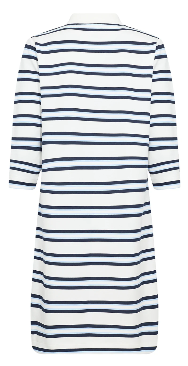 Barni kjole med striber og krave navy w. off-white LikeLondon - Image 4