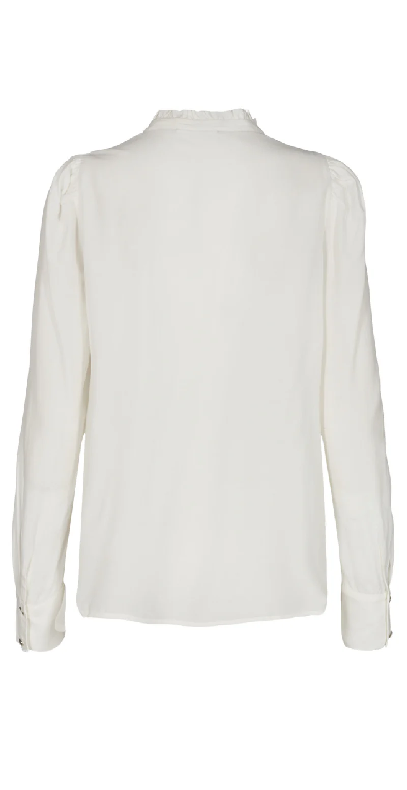 April bluse med flæse off white - Image 5