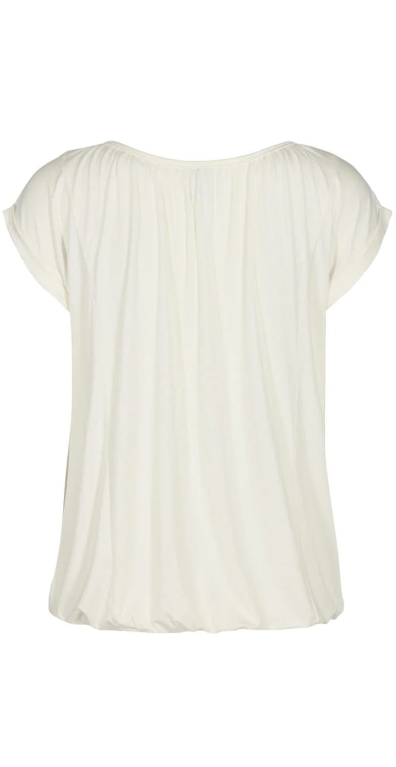 Sophia bluse med rund hals offwhite - Image 3