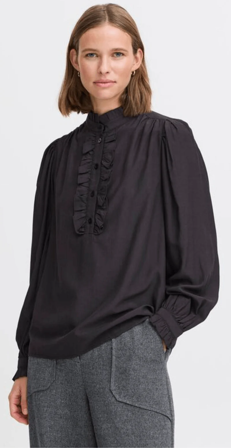 Byfenja skjortebluse sort - Image 2
