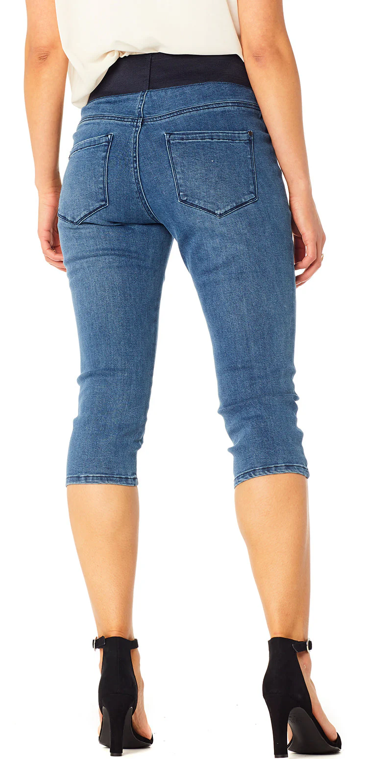 Denim shantal capri bukser mediumblå Freequent - Image 6