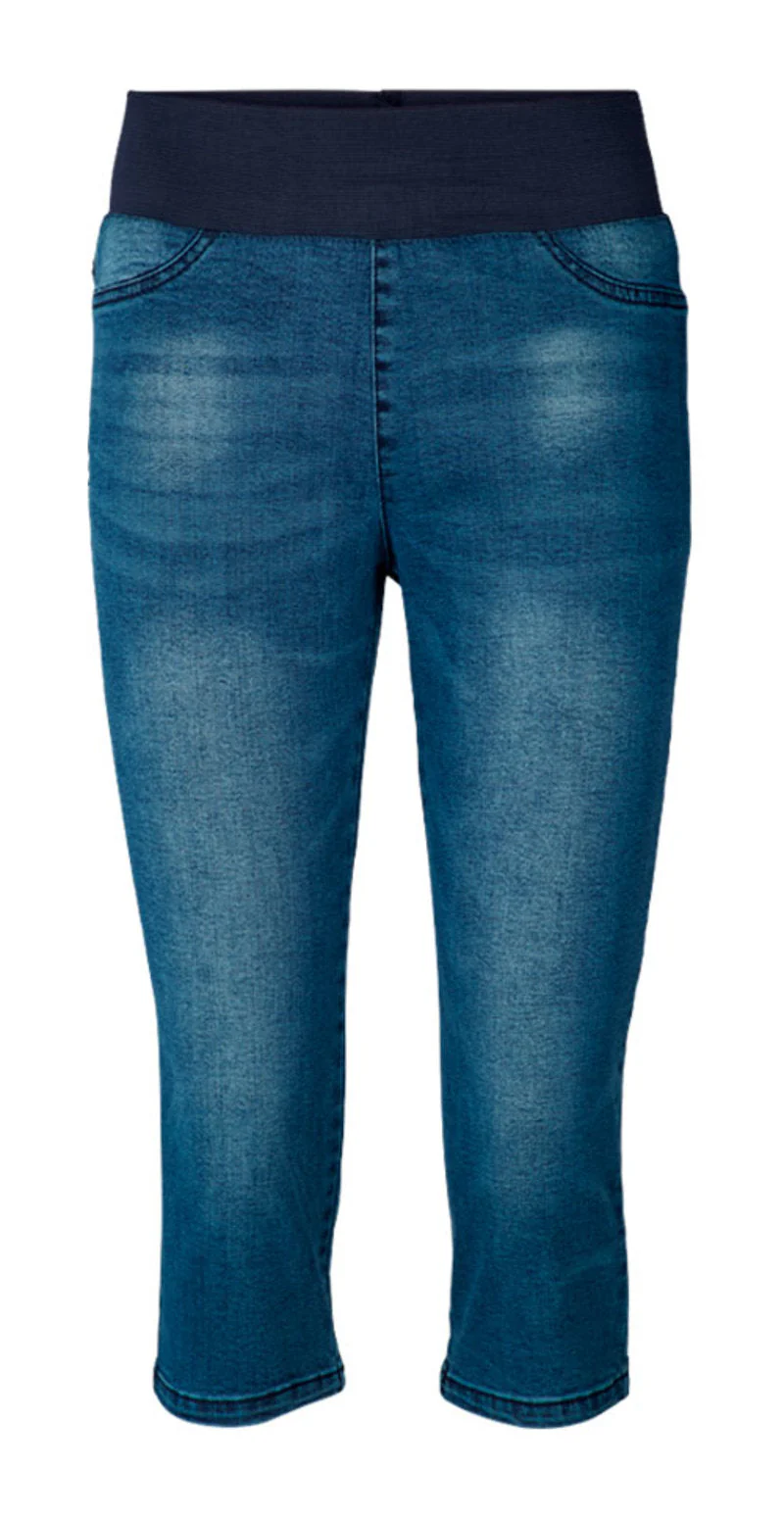 Denim shantal capri bukser mediumblå Freequent - Image 7