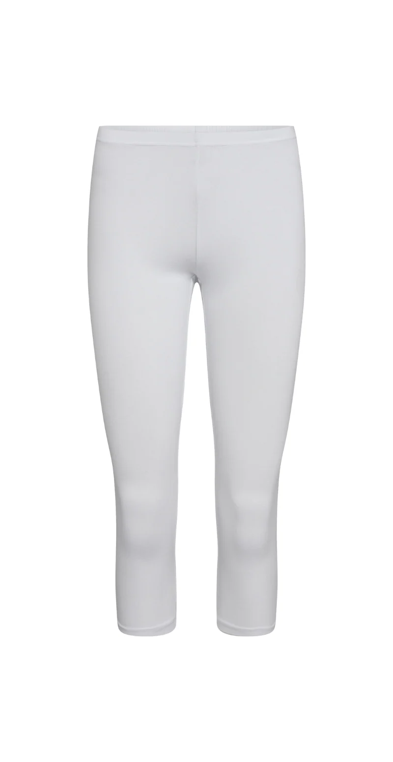 Capri leggings med bambus hvid