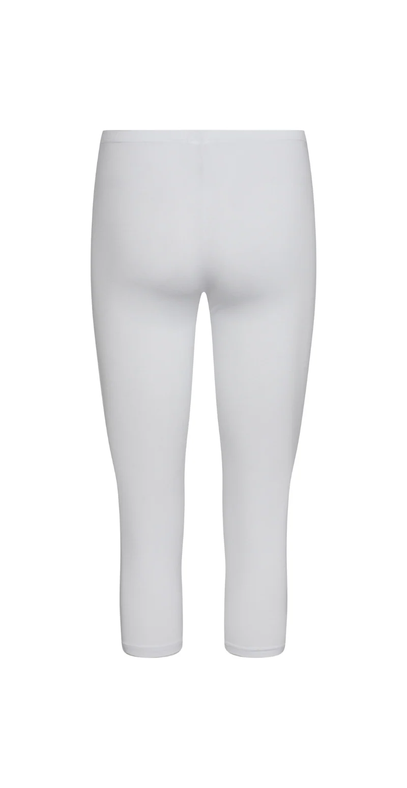 Capri leggings med bambus hvid - Image 2
