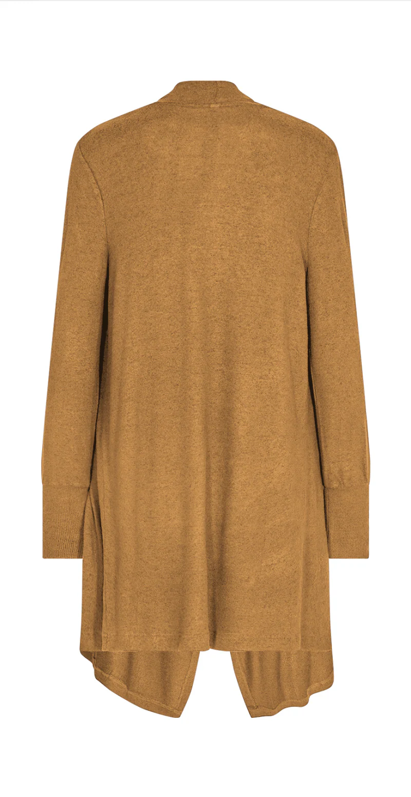 Cardigan med draperet front gul - Image 3