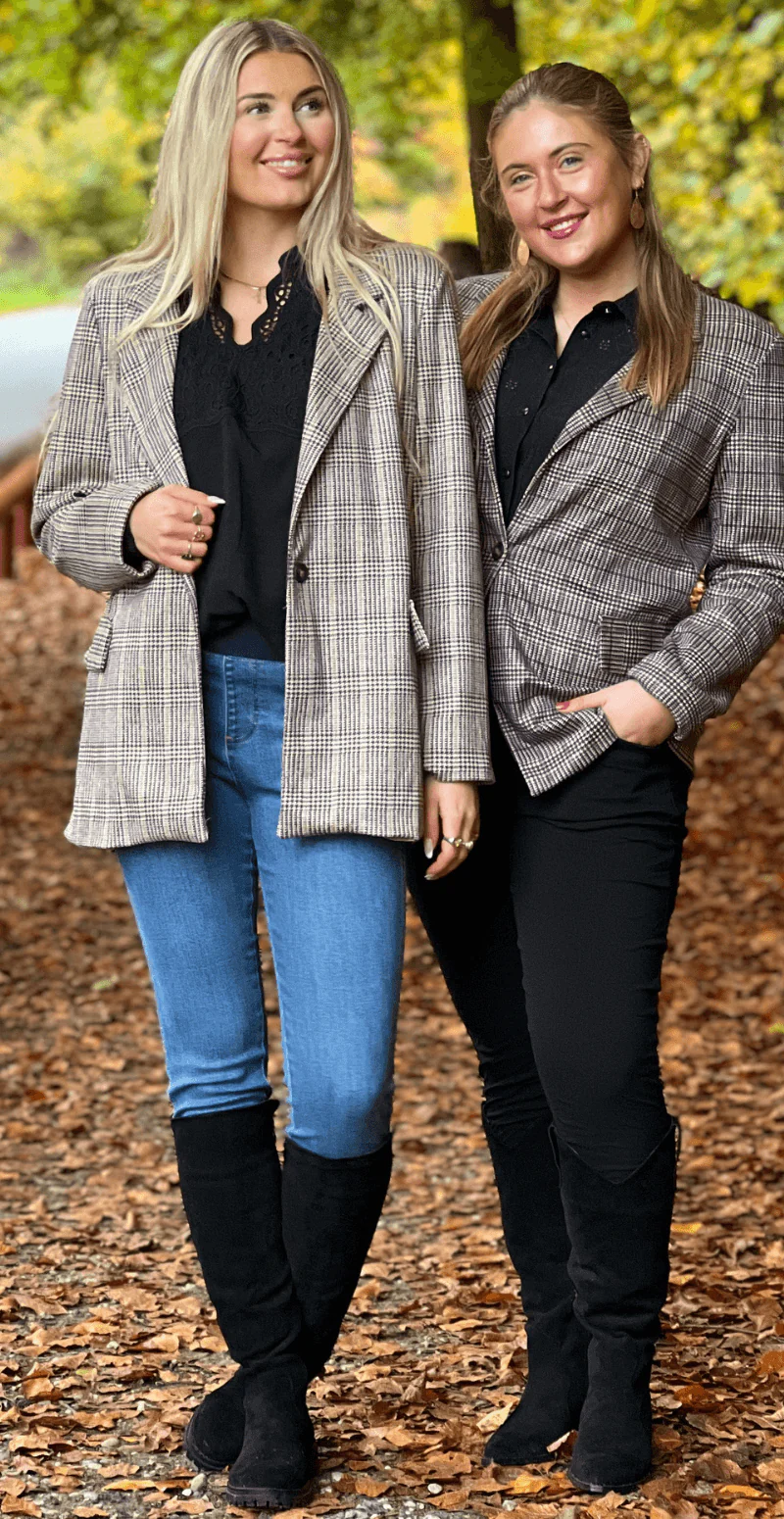 Cheryl blazer med tern beige LikeLondon - Image 5