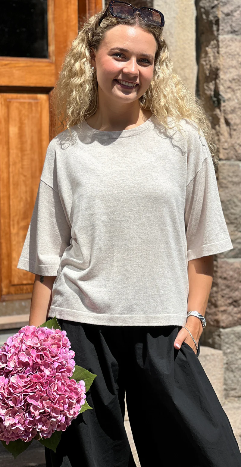 Conny pullover med 3/4 ærmer moonbeam Freequent