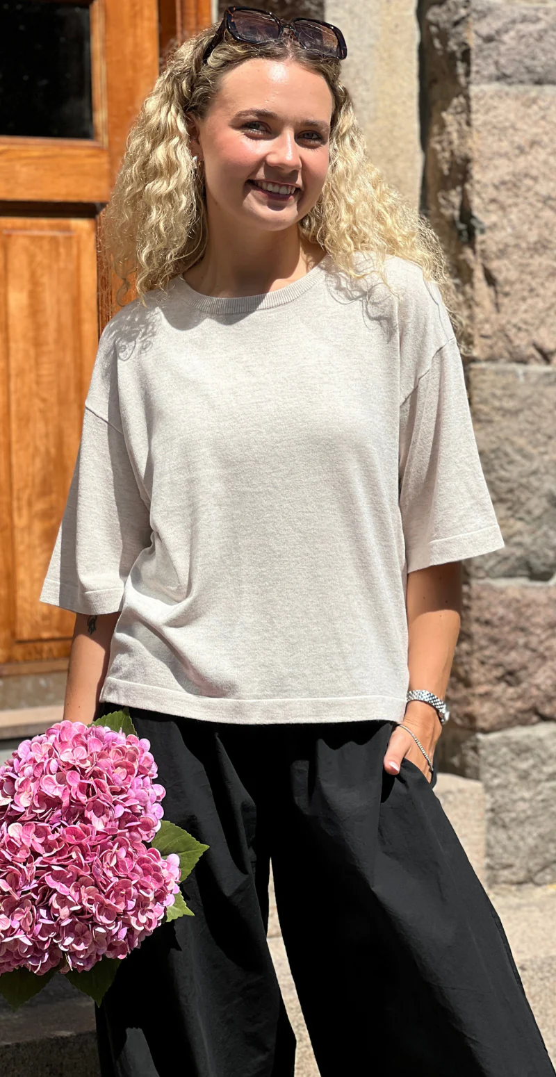 Conny pullover med 3/4 ærmer moonbeam Freequent - Image 3