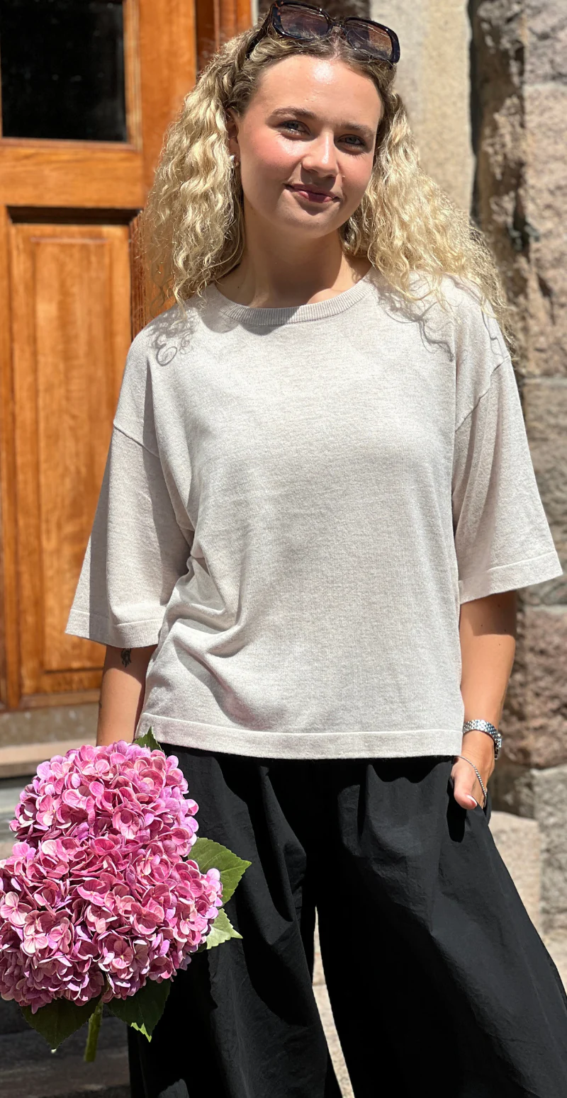 Conny pullover med 3/4 ærmer moonbeam Freequent - Image 5