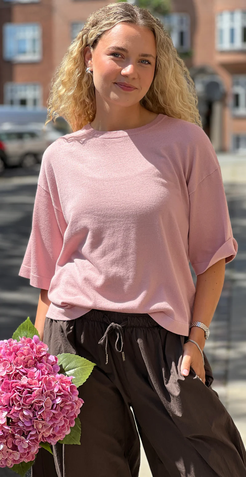 Conny pullover med 3/4 ærmer pale mauve Freequent - Image 5