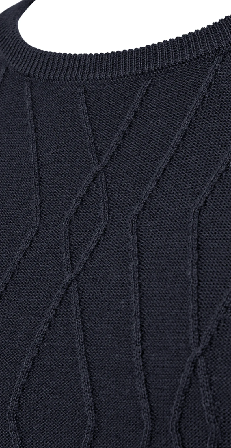 Cotty pullover med kabelmønster salute - Image 3