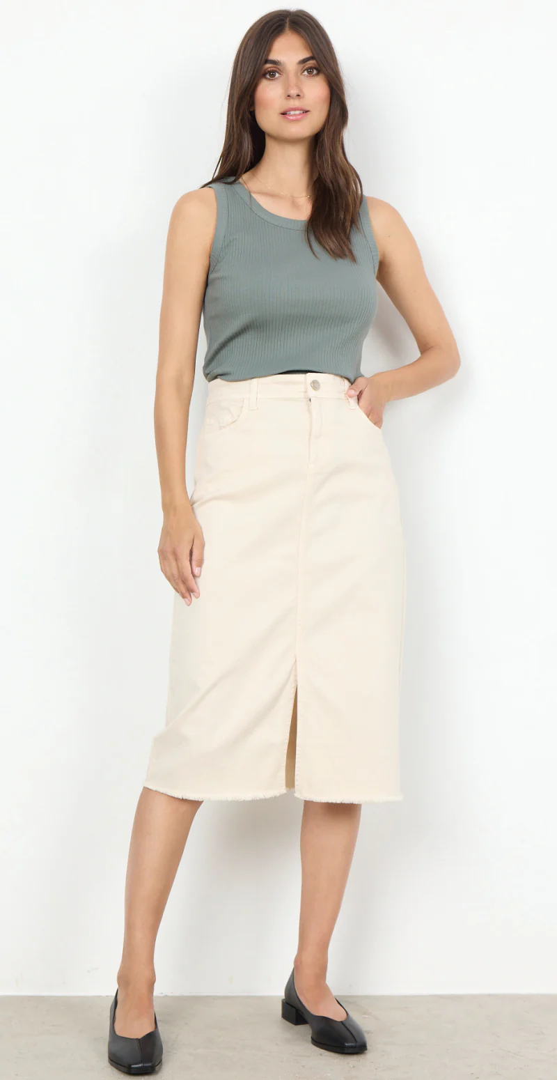Denim nederdel creme - Image 4