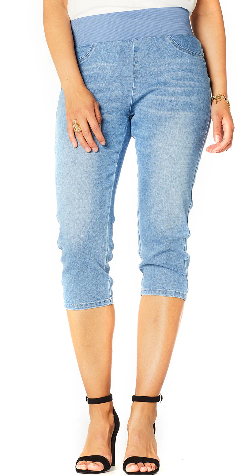 Denim shantal capri buks lysblå - Image 4