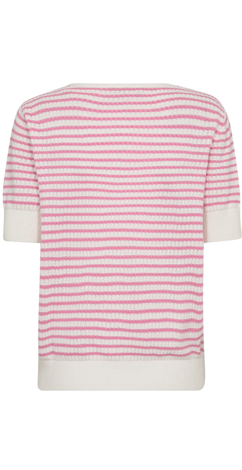 Dodo pullover med striber hvid w. fuchsia - Image 8