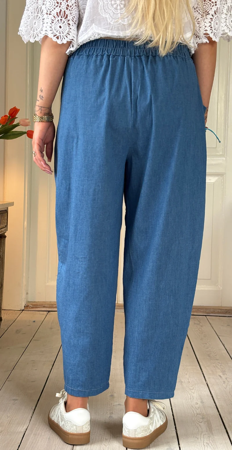 Enna denimbukser med lommer foran medium jeans LikeLondon - Image 7