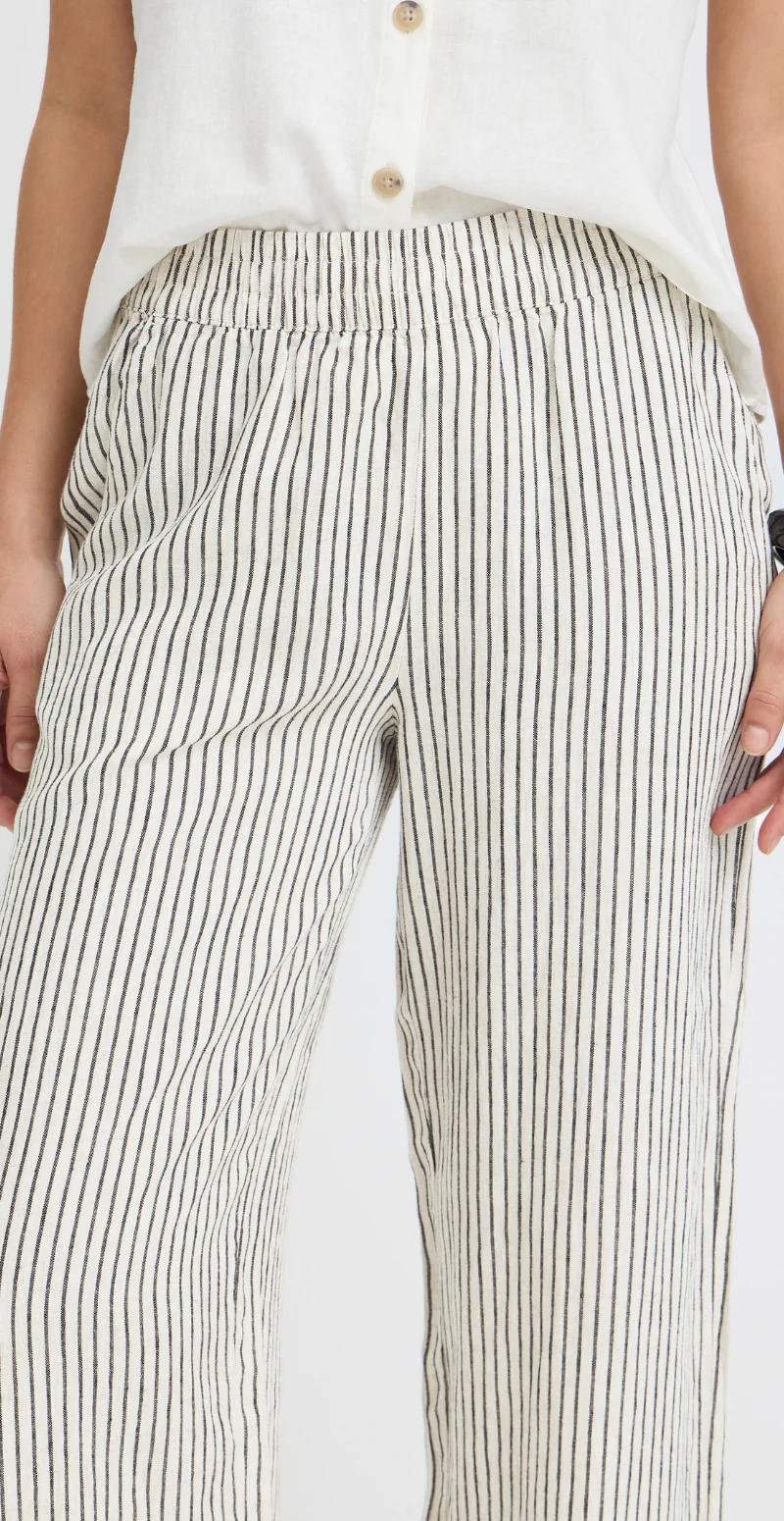 Falakka cropped hørbukser rainy day stripe B.young - Image 2