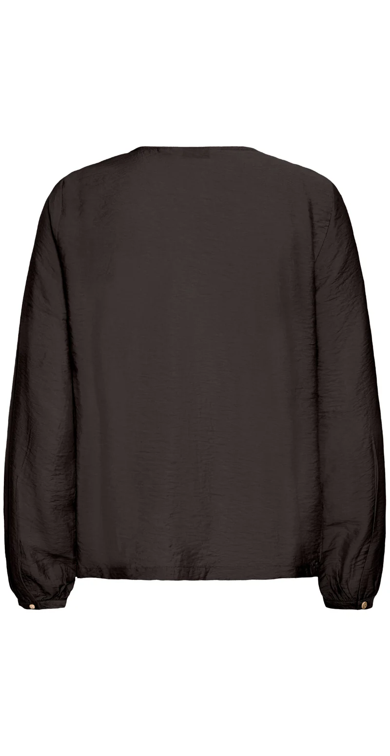 Fara bluse med guldknapper meteorite - Image 4