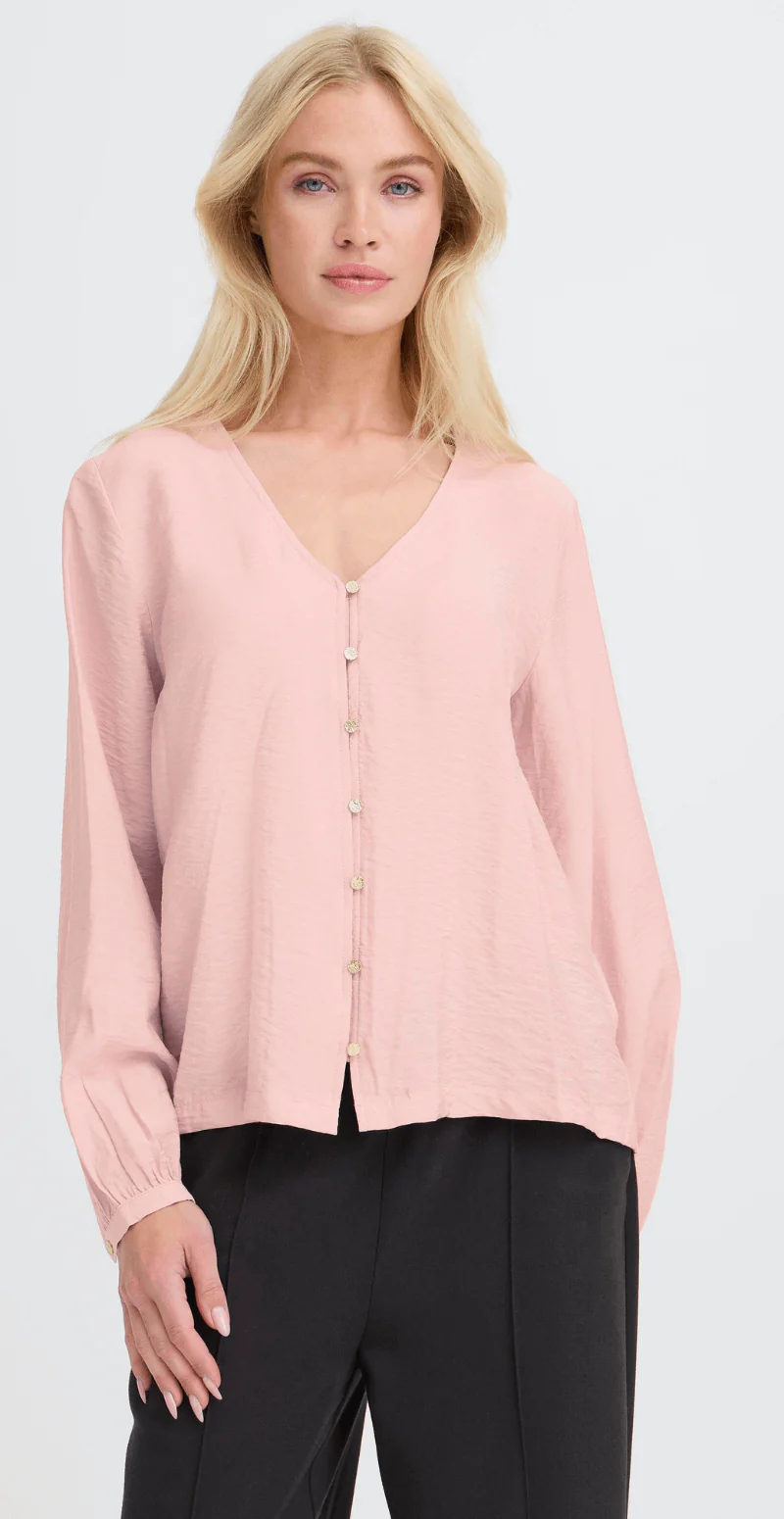 Fara bluse med guldknapper zephyr - Image 3