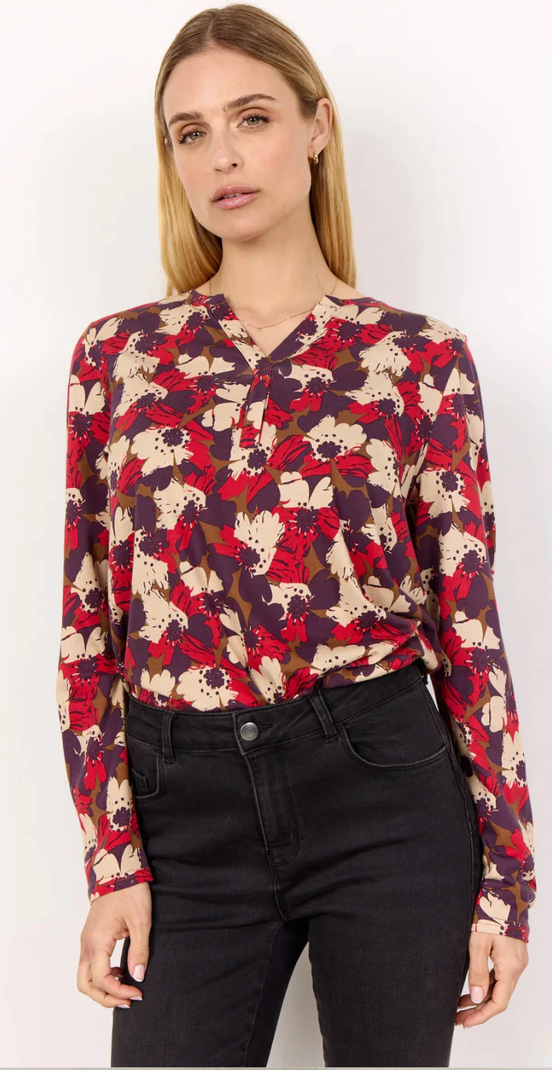 Felicity bluse rød Soyaconcept