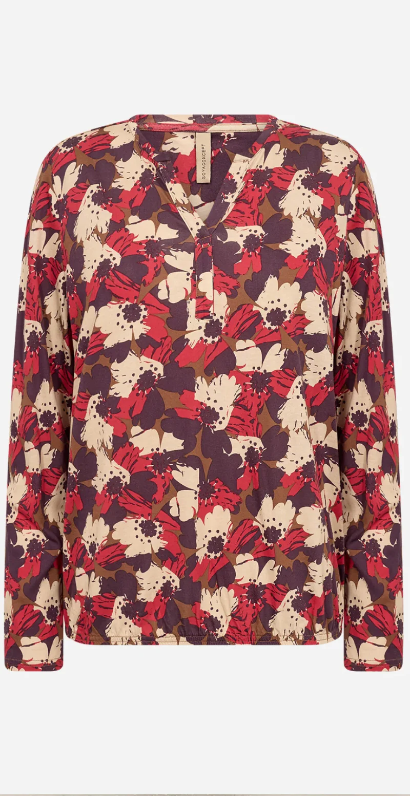 Felicity bluse rød Soyaconcept - Image 3