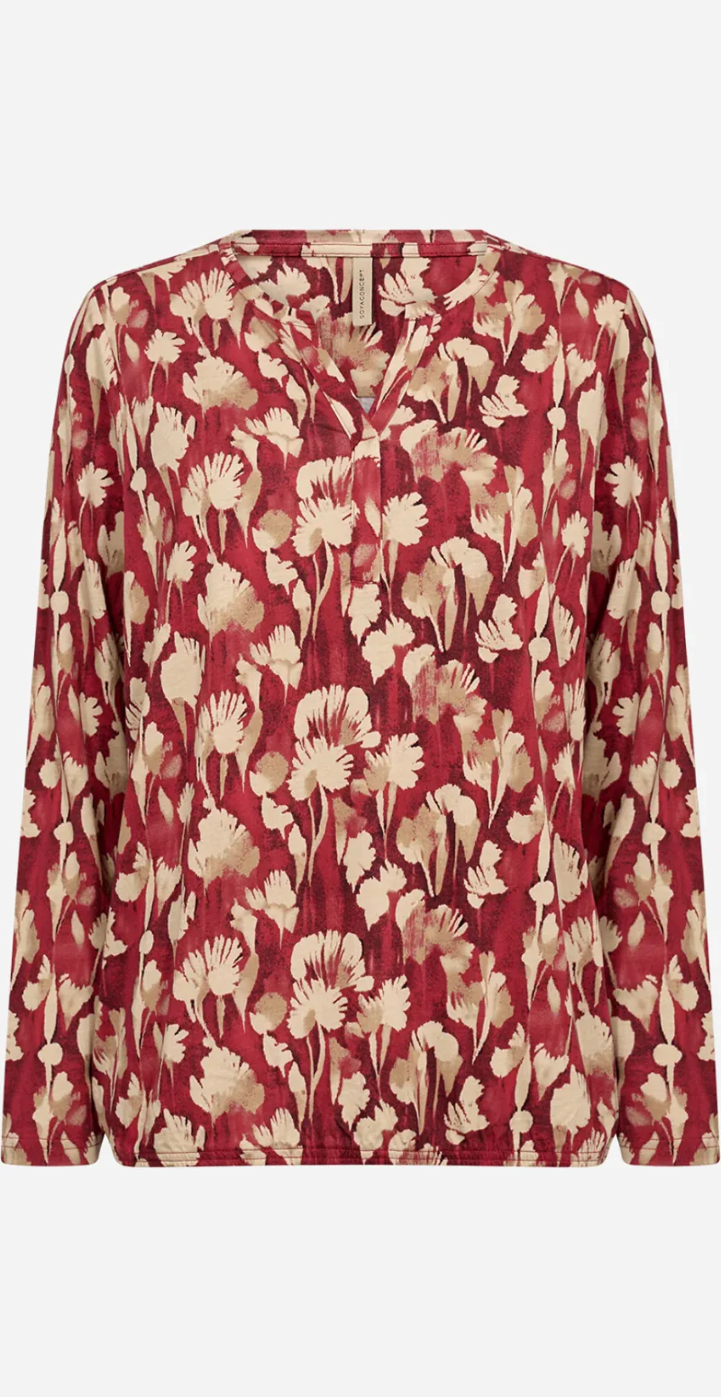 Felicity bluse rød Soyaconcept - Image 3