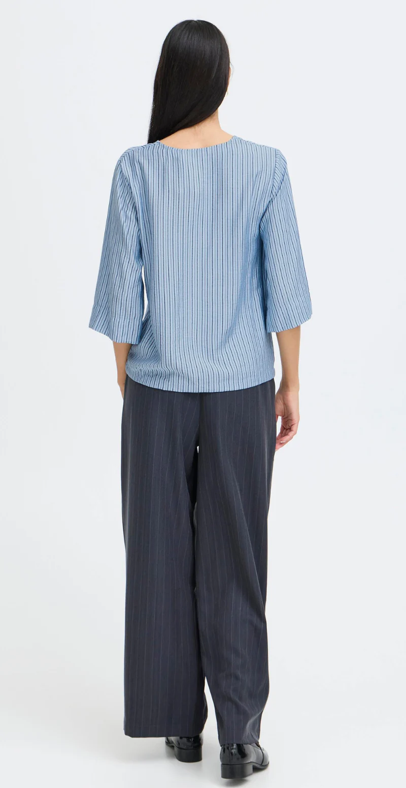 Fie bluse med v-hals og striber eclipse mix B.young - Image 6