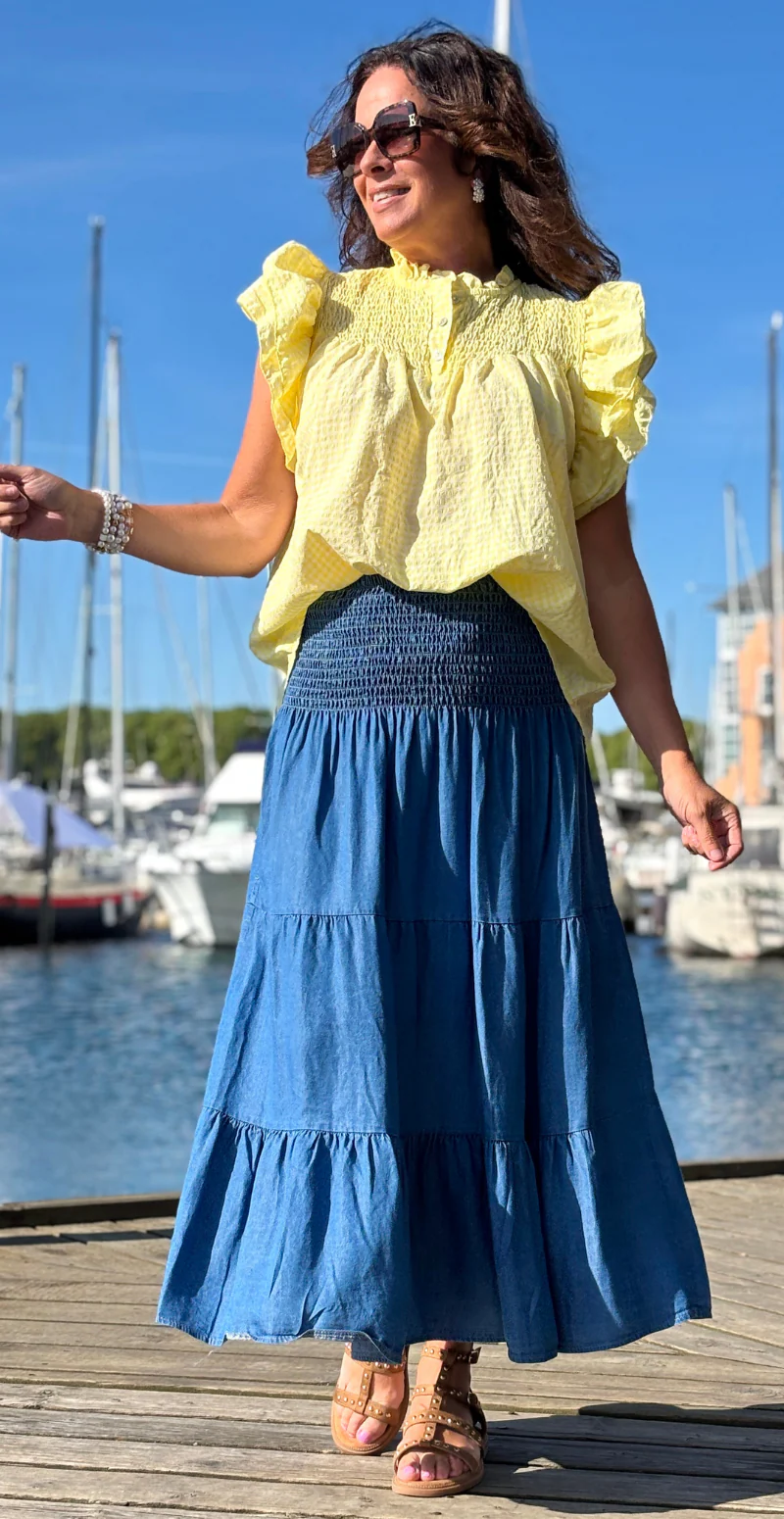 Filippa nederdel og kjole i denim LikeLondon - Image 2