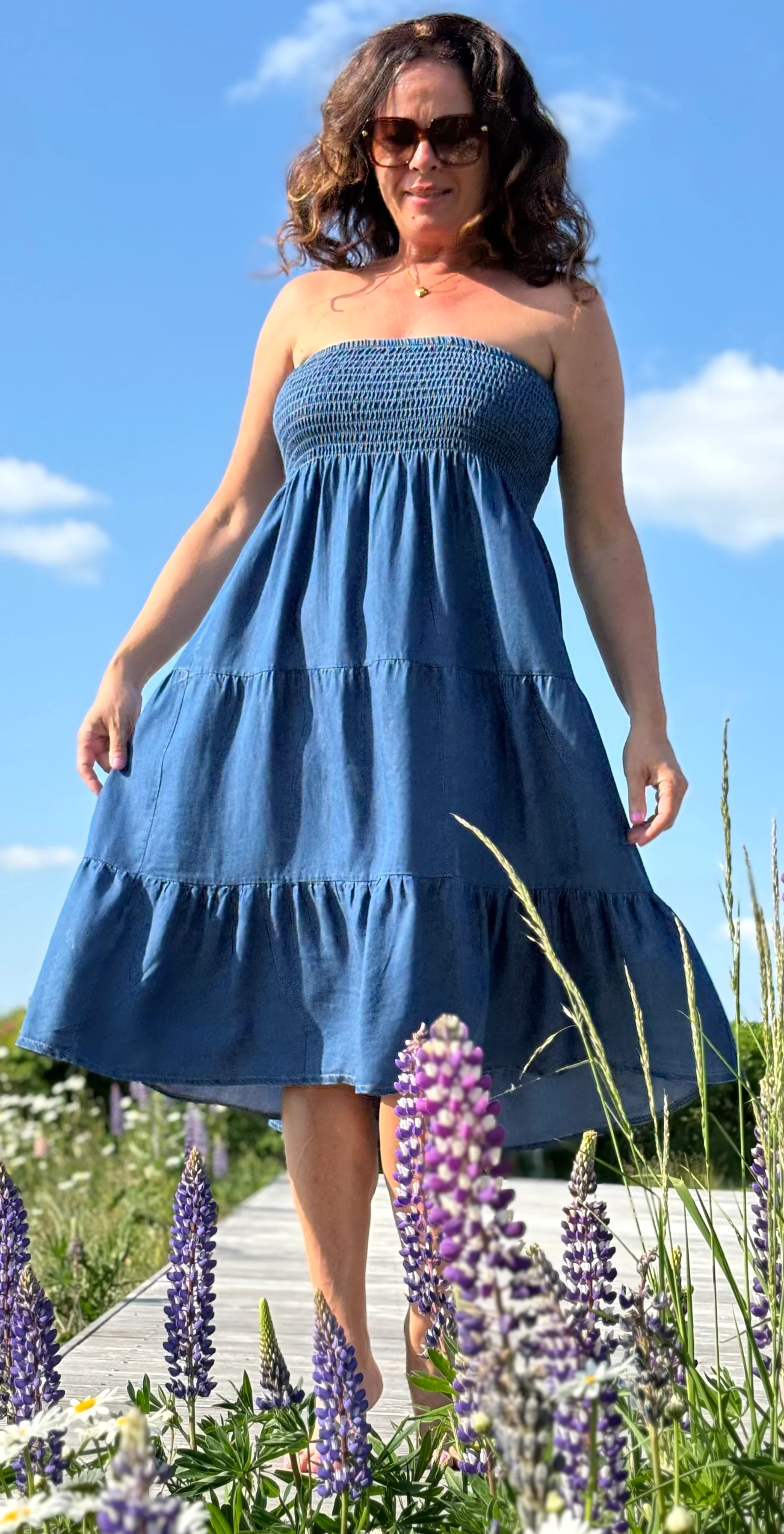 Filippa nederdel og kjole i denim LikeLondon - Image 3