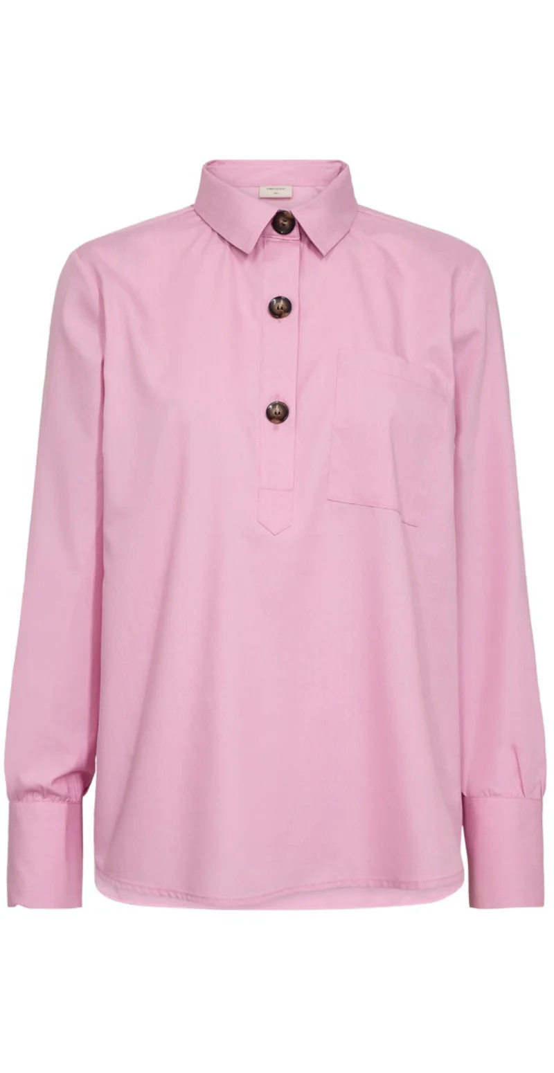 Flynn skjorte med stolpelukning wild orchid Freequent - Image 2