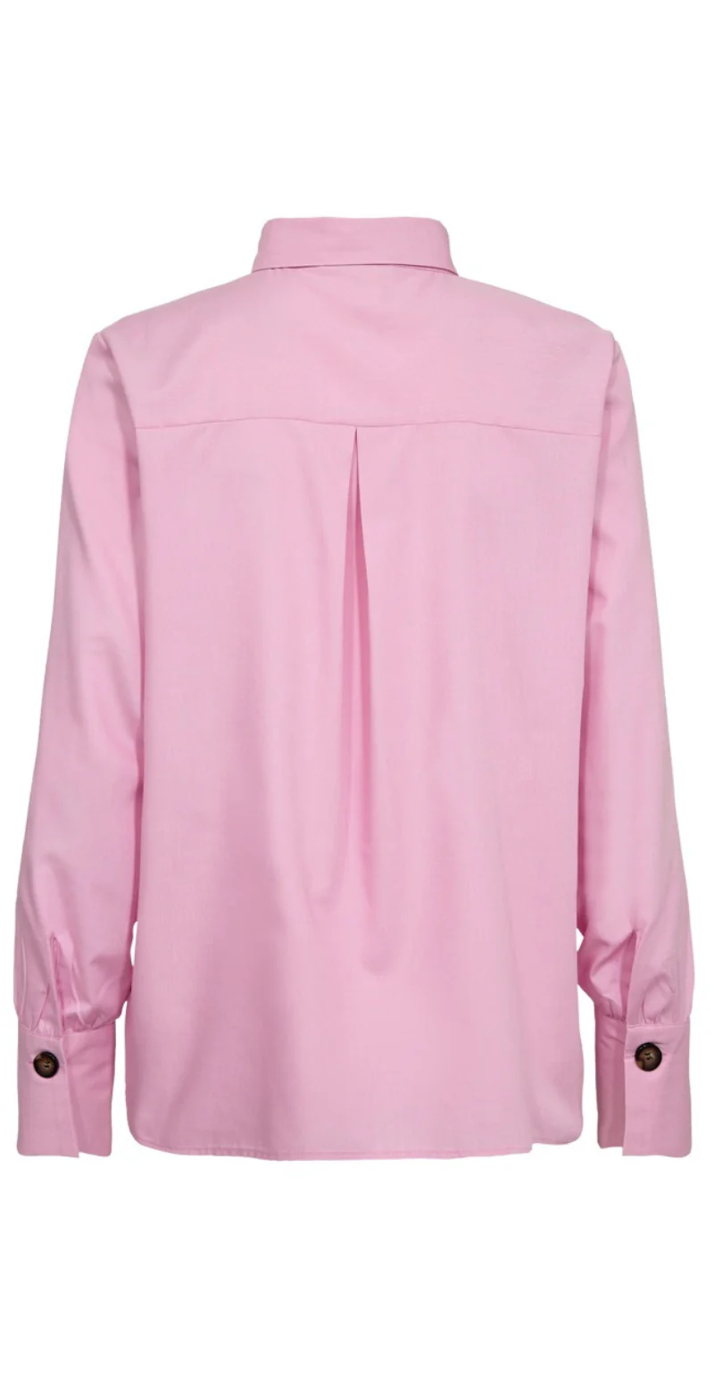 Flynn skjorte med stolpelukning wild orchid Freequent - Image 4