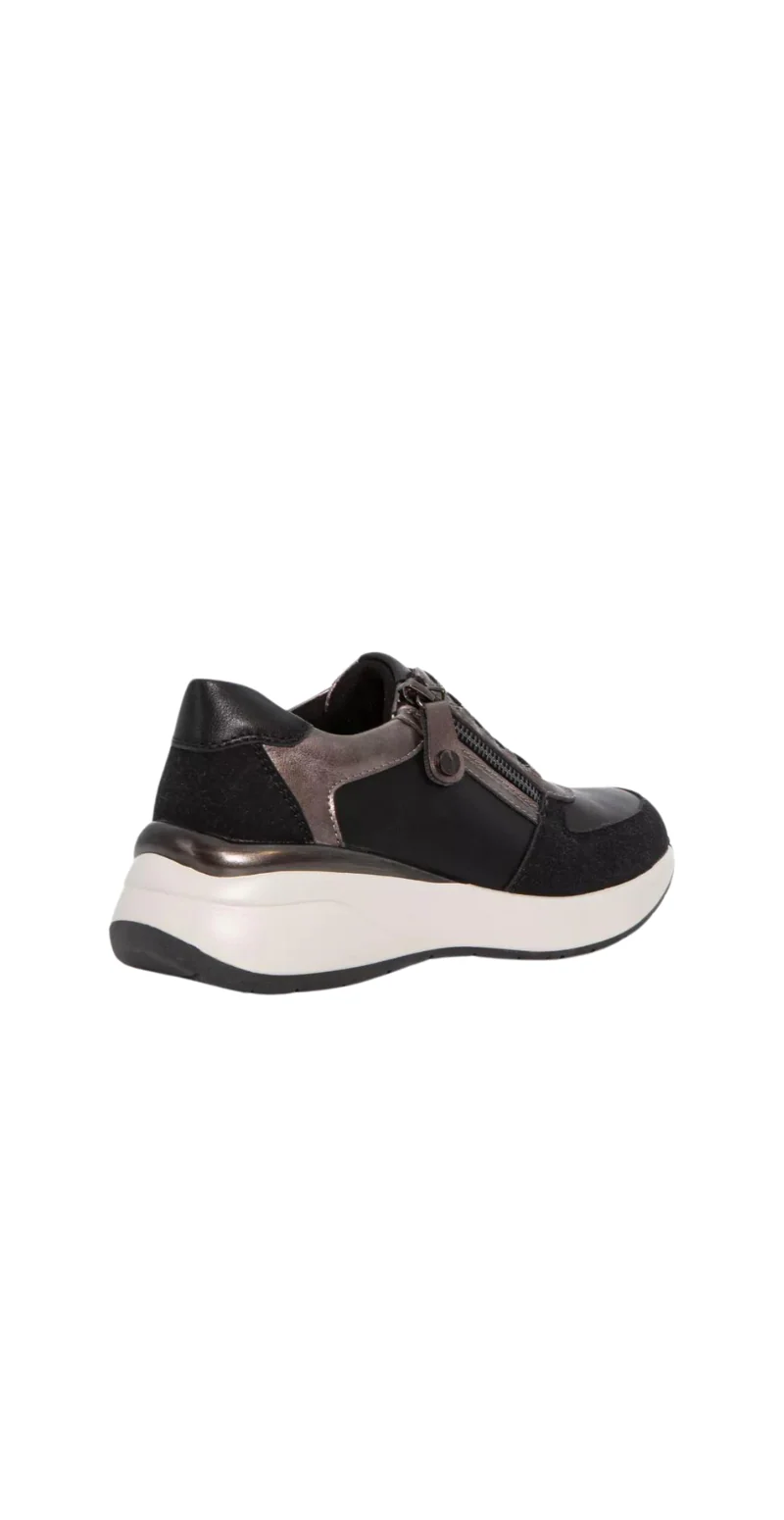 Sneakers med lynlås sort - Image 3