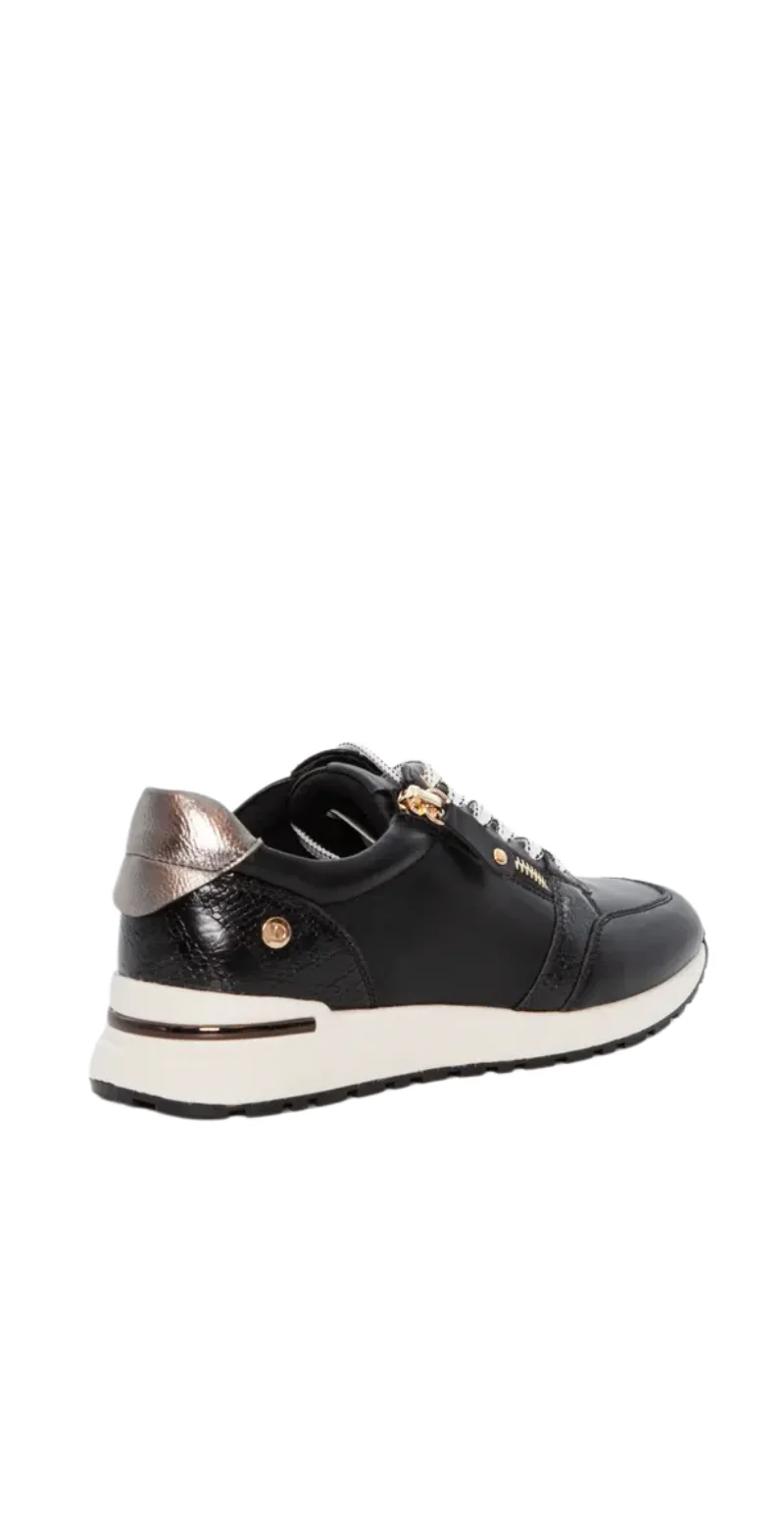 Sneakers med kilehæl sort - Image 2