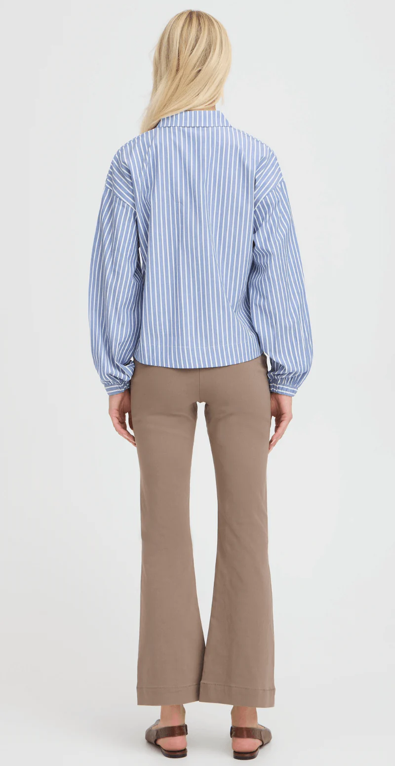 Hilde skjortebluse med striber stonewash mix - Image 9