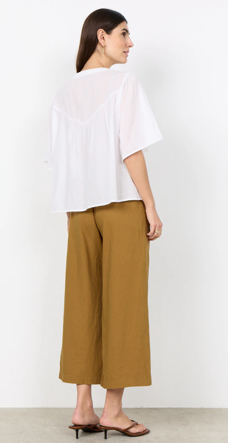 Jenny gennemknappet bluse med blonder hvid LikeLondon - Image 9
