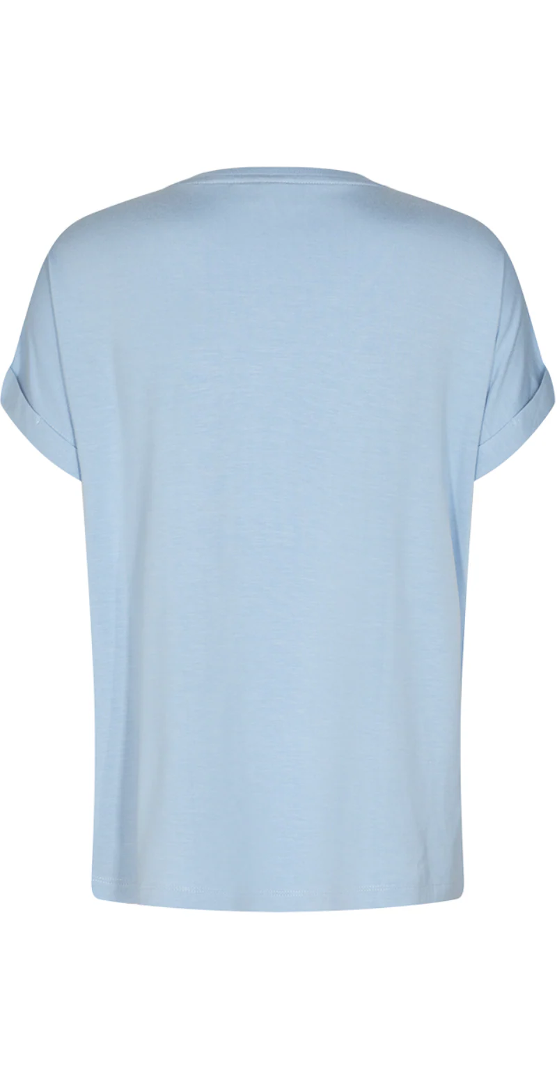 Joke bluse med opsmøg chambray blue - Image 2