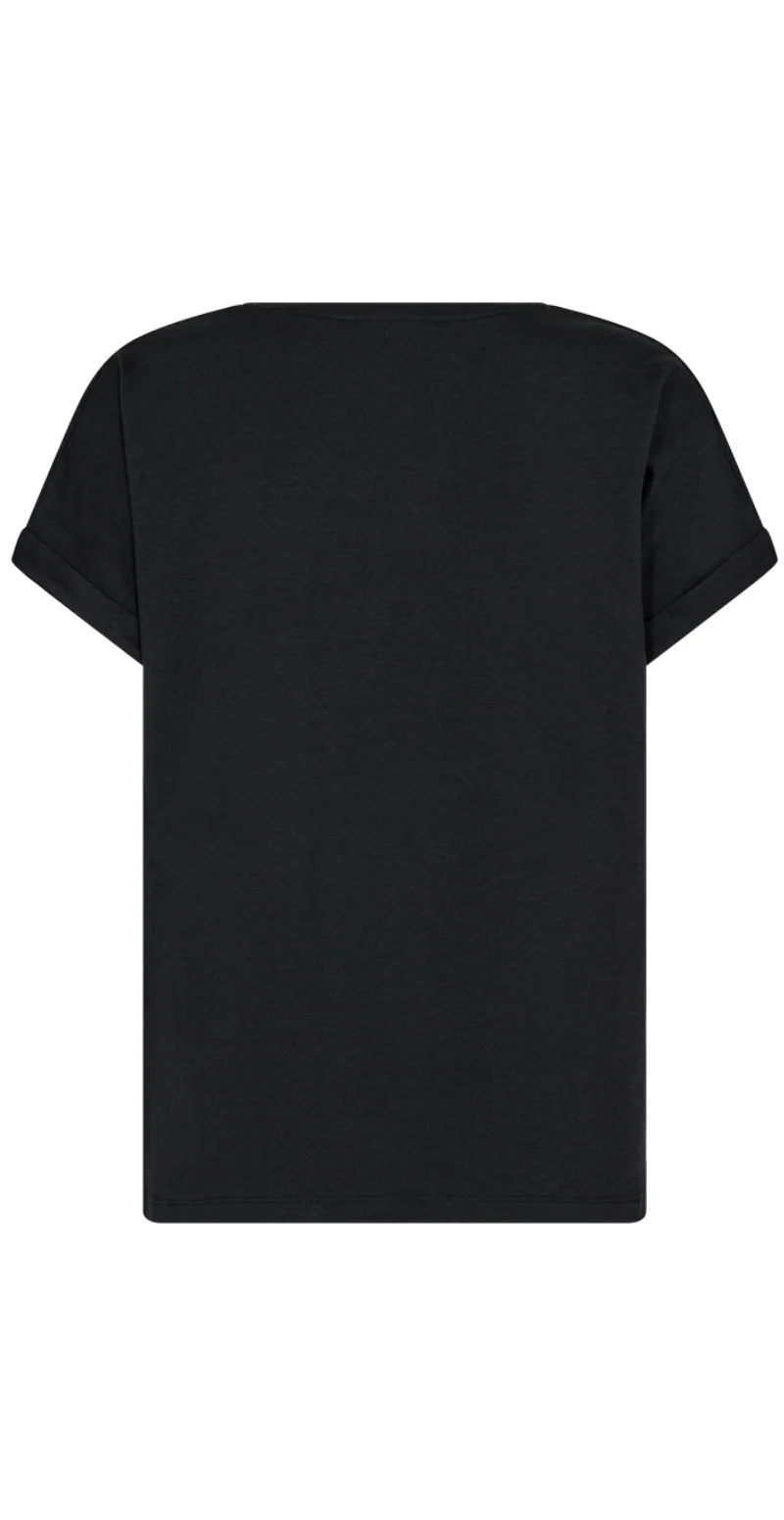 Joke bluse med opsmøg sort - Image 2