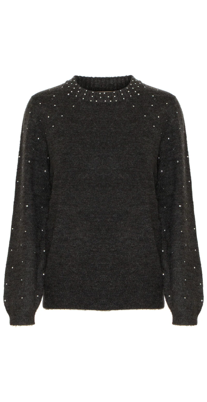 Kama pullover dark grey melange B.young