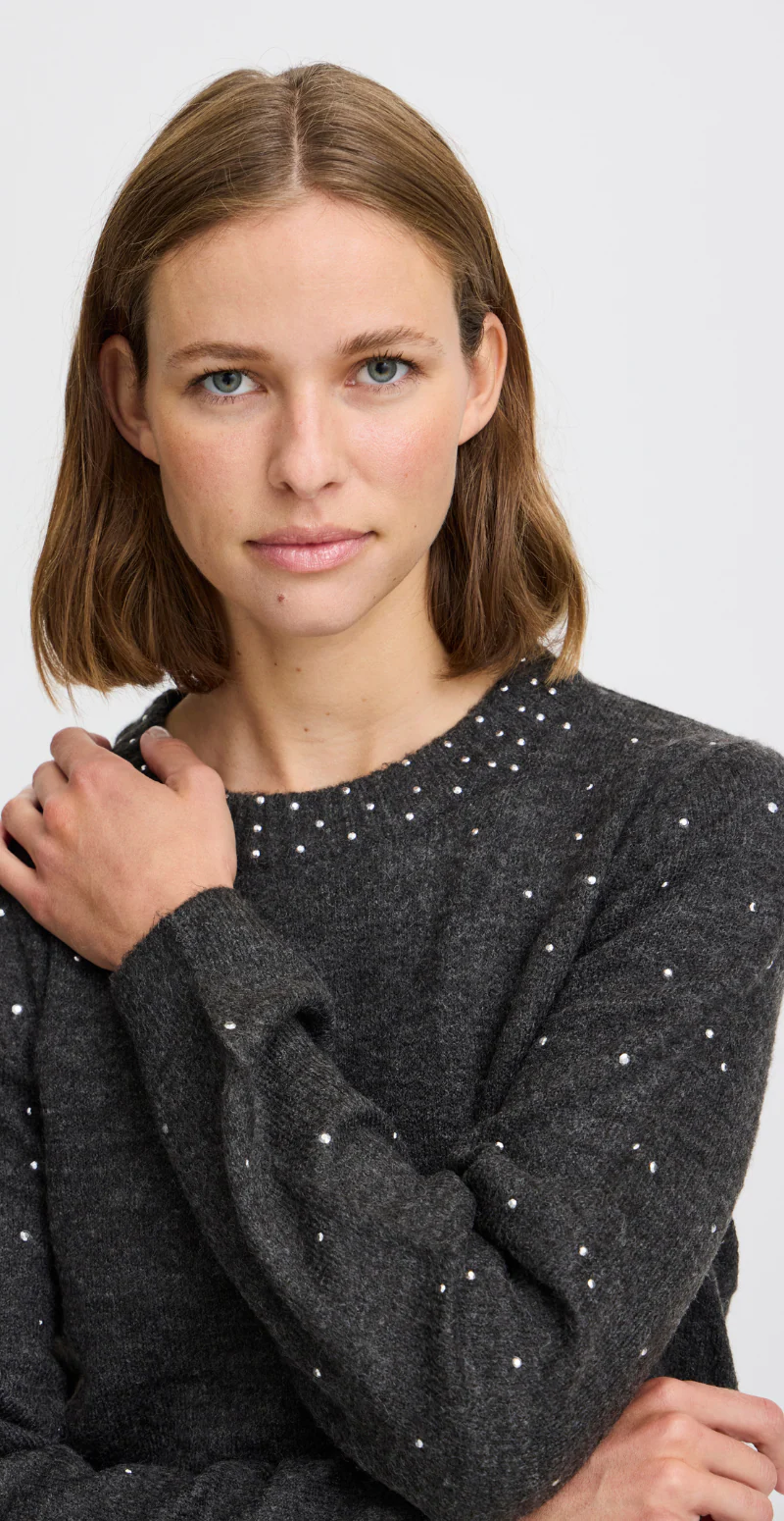 Kama pullover dark grey melange B.young - Image 3