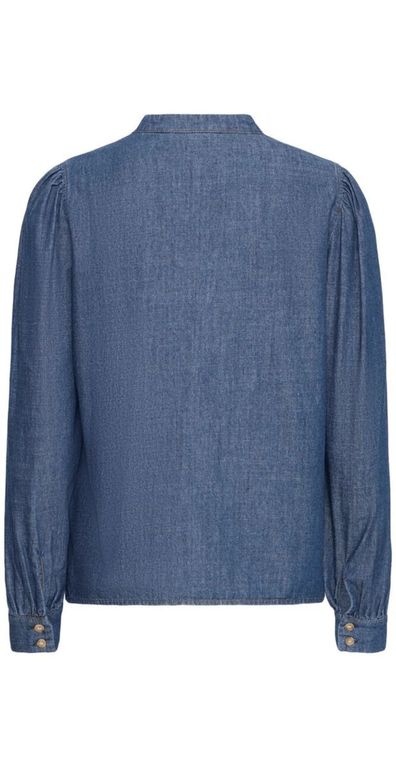 Kanti bluse mid blue denim - Image 2