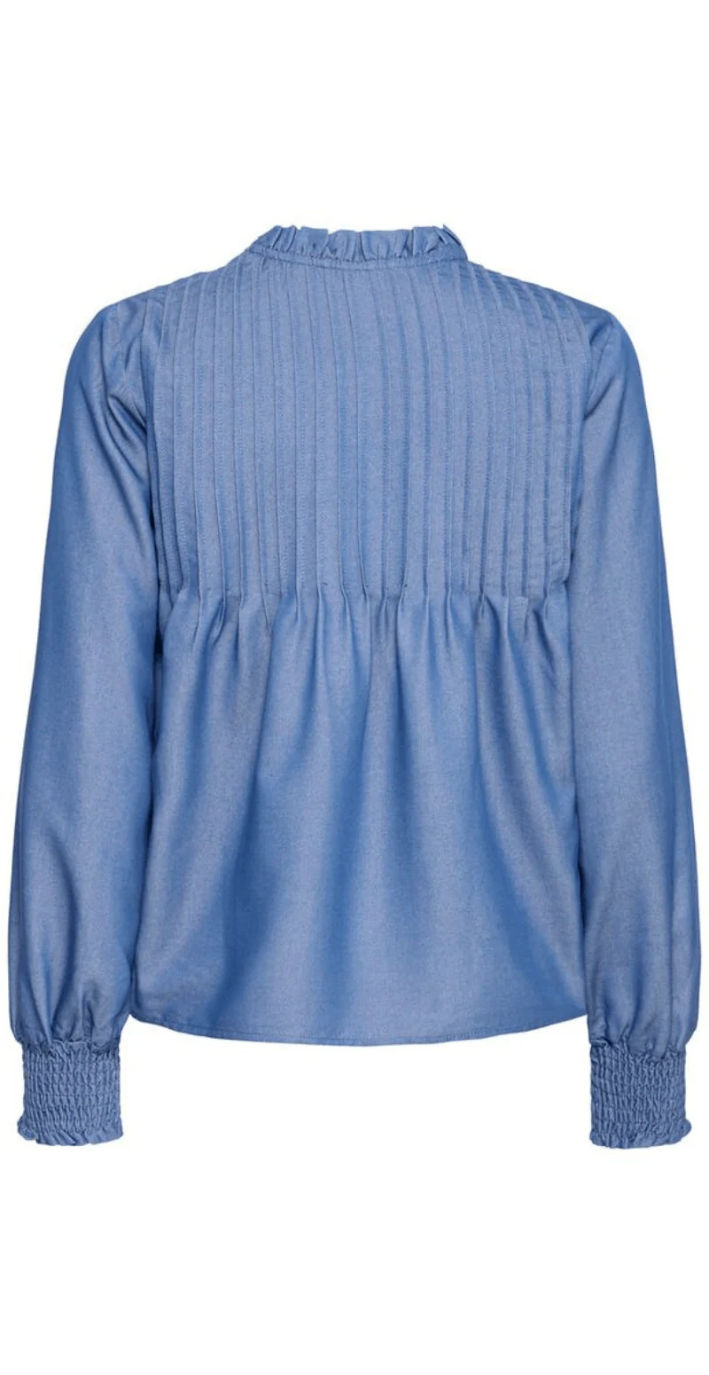Kaoru bluse mid blue denim - Image 2