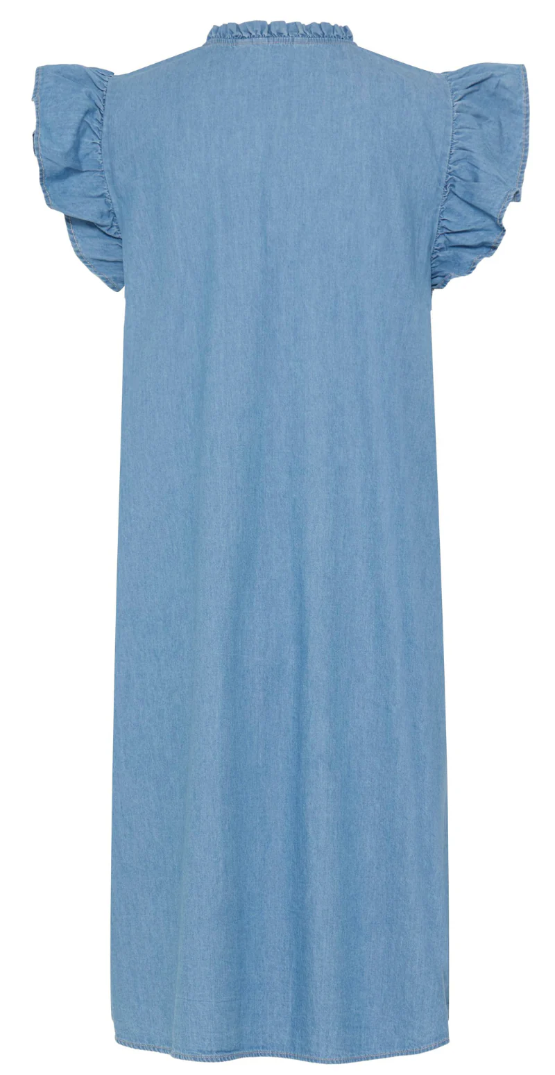 Kashe denim kjole med smock light blue denim B.young - Image 6