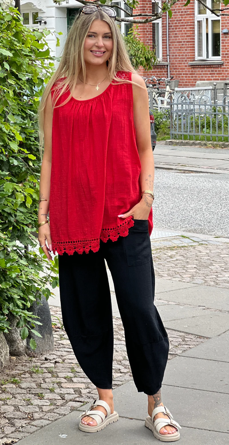 Kimmy bukser med lommer sort LikeLondon - Image 2