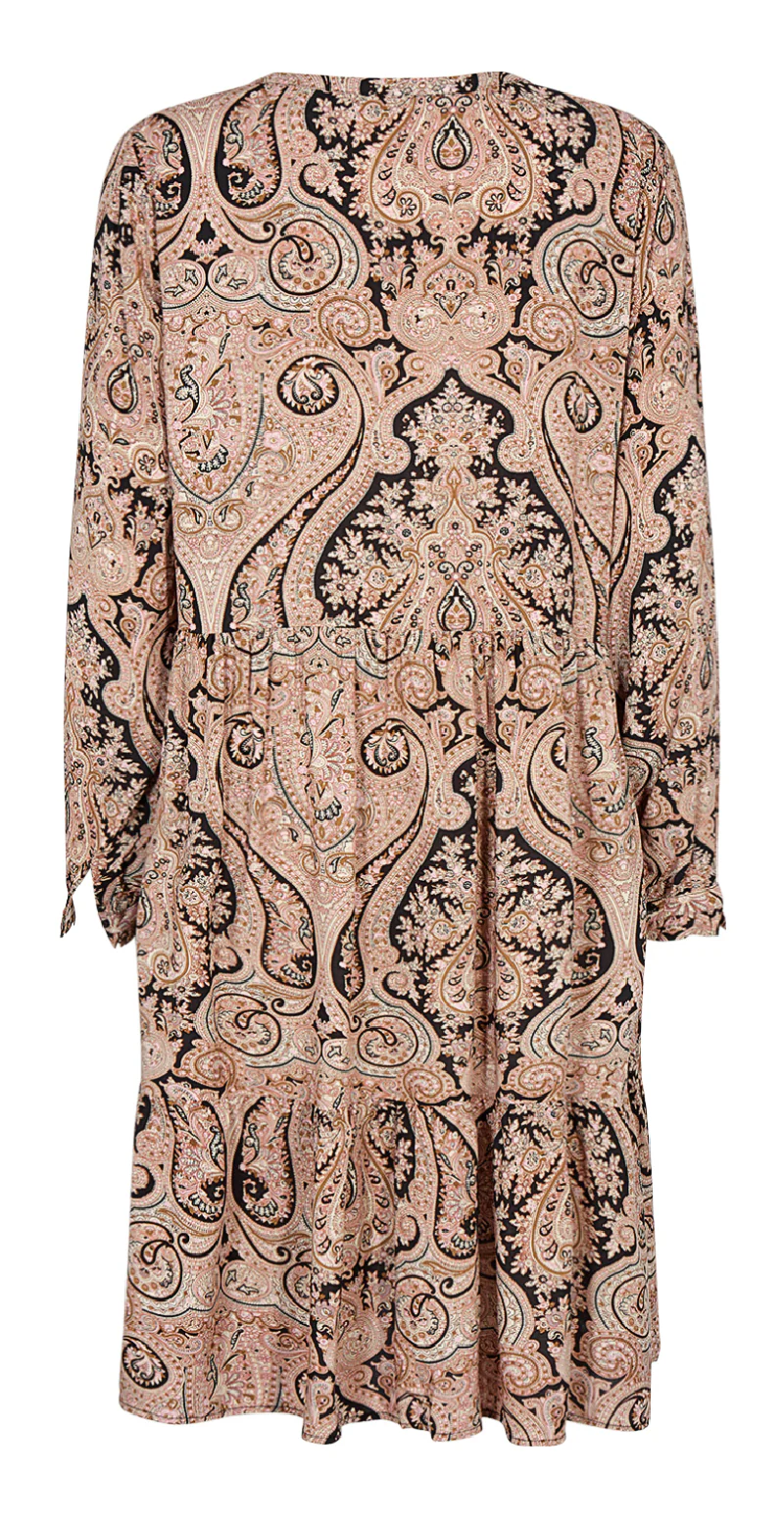 Kjole med pasley print rosa - Image 2