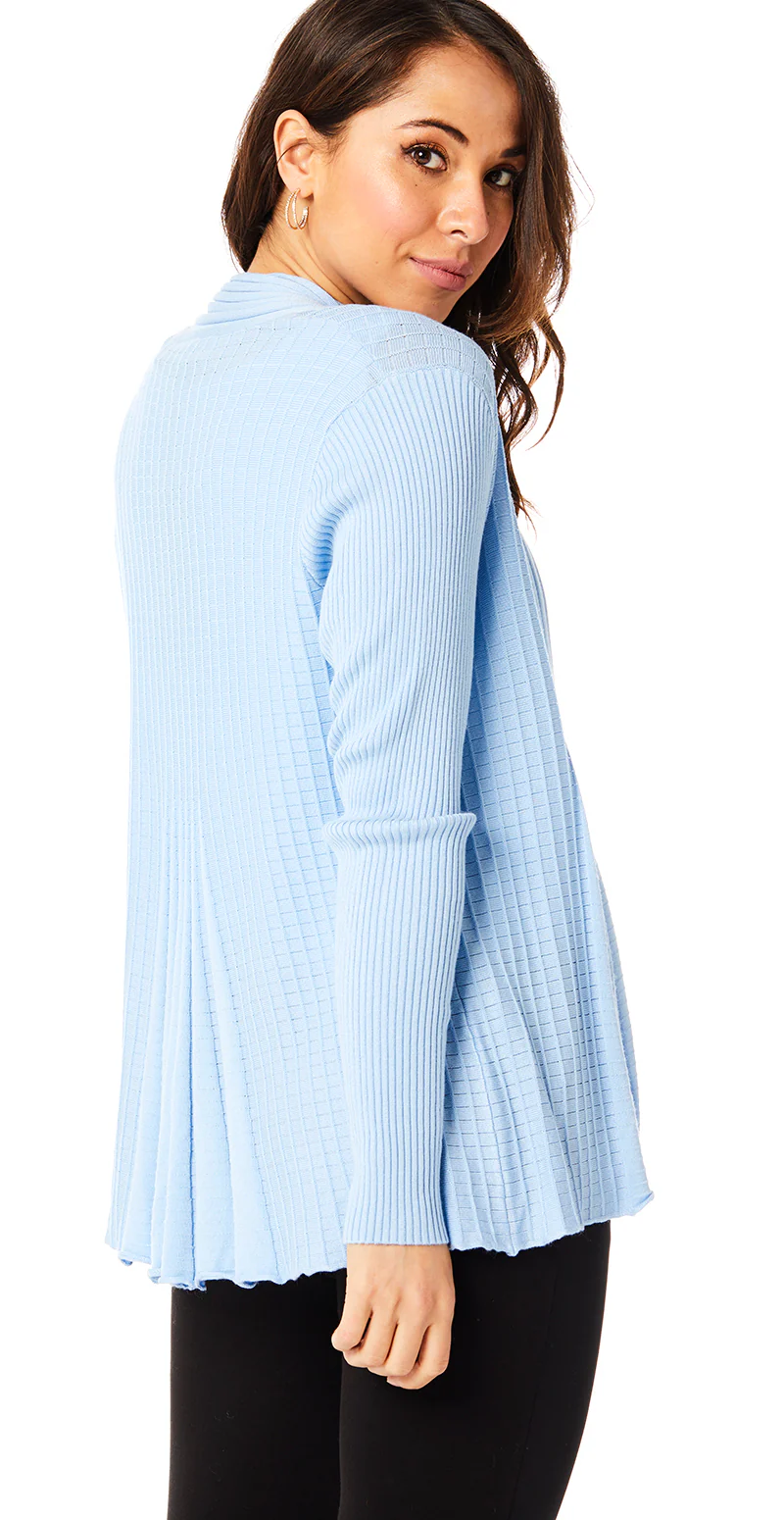 Kort claudisse cardigan chambray blue FreeQuent - Image 2