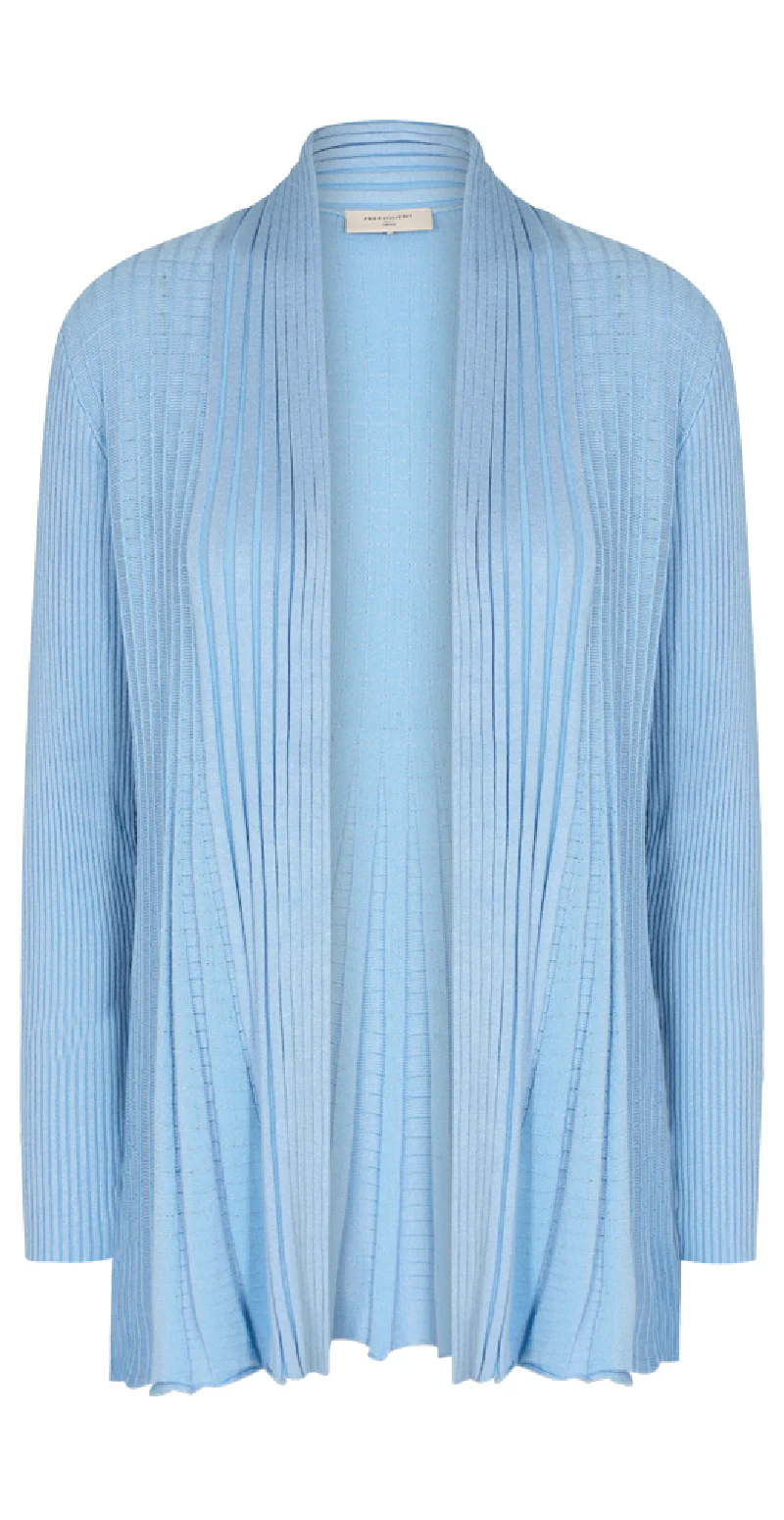 Kort claudisse cardigan chambray blue FreeQuent - Image 3